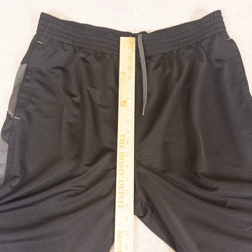 Everlast Mens Mesh Basketball Shorts Black Grey XXL Athletic Gym Training